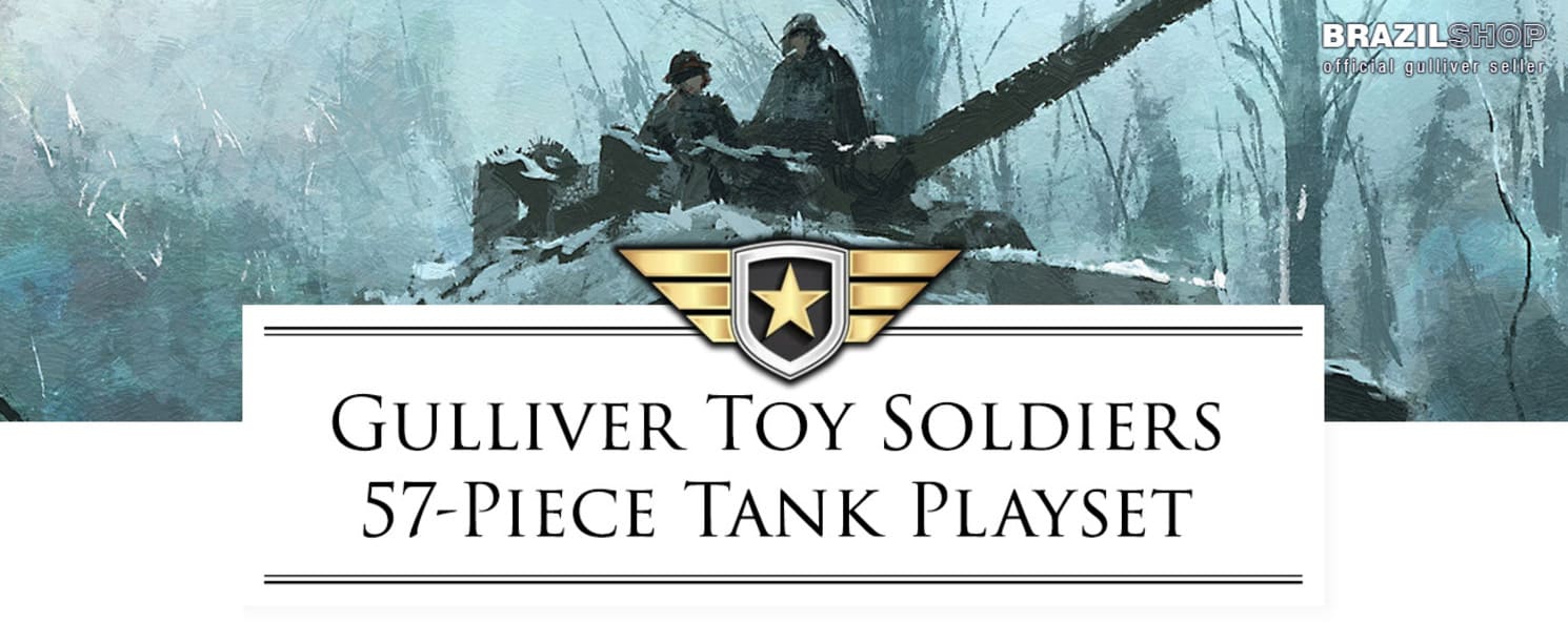 Gulliver Toy Soldiers 57-Piece Tank Playset