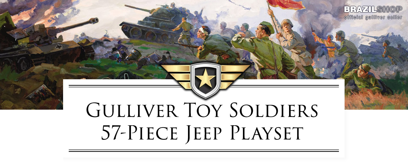 Gulliver Toy Soldiers 57-Piece Jeep Playset