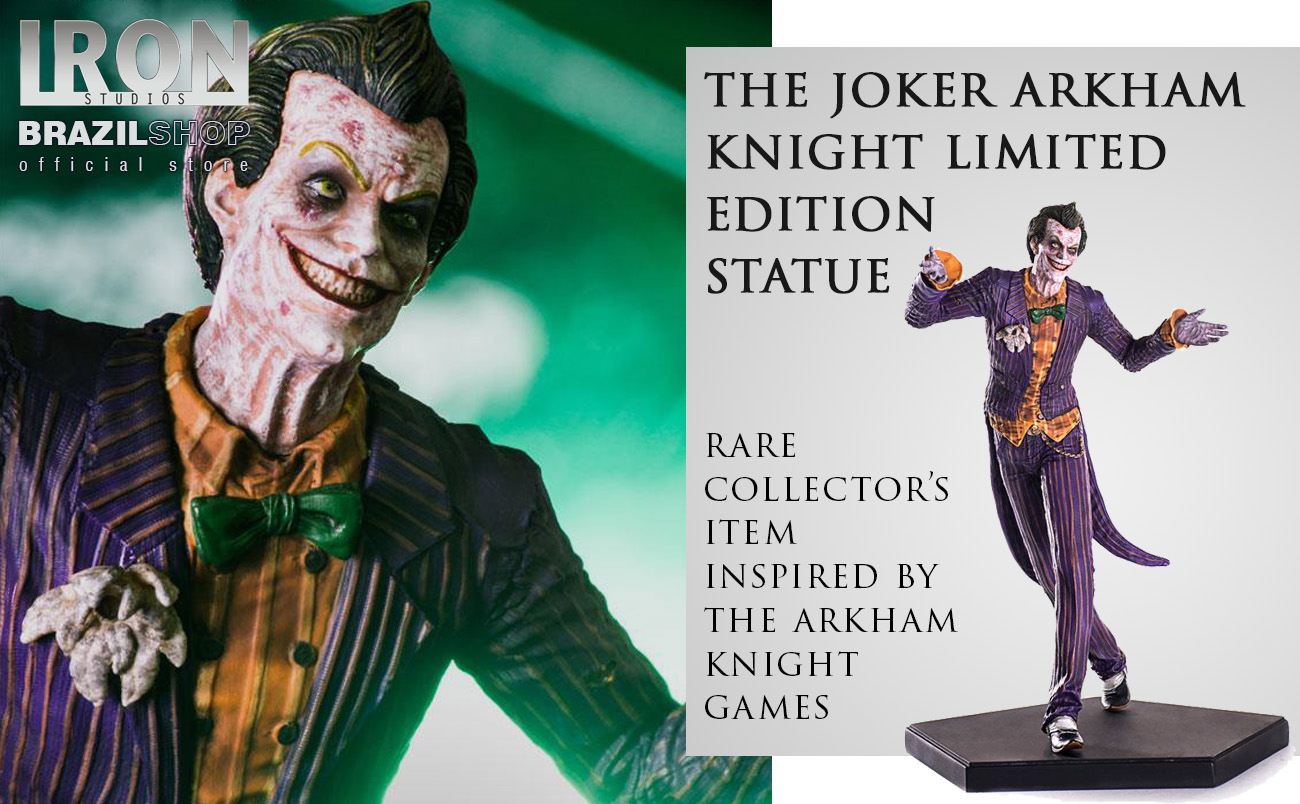 Iron Studios Arkham Knight Joker Statue Batman Figure Rare