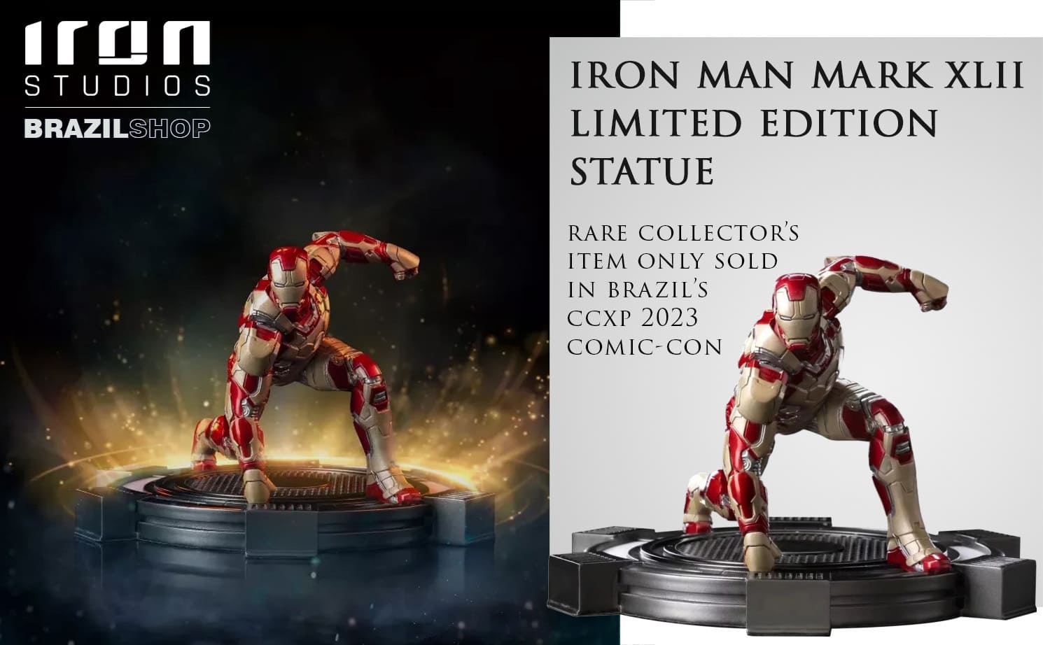 アイアンマン MARK XLII フィギュア 1/10 Iron Man Mark XLII Art Scale 1:10 Statue by Iron Studios