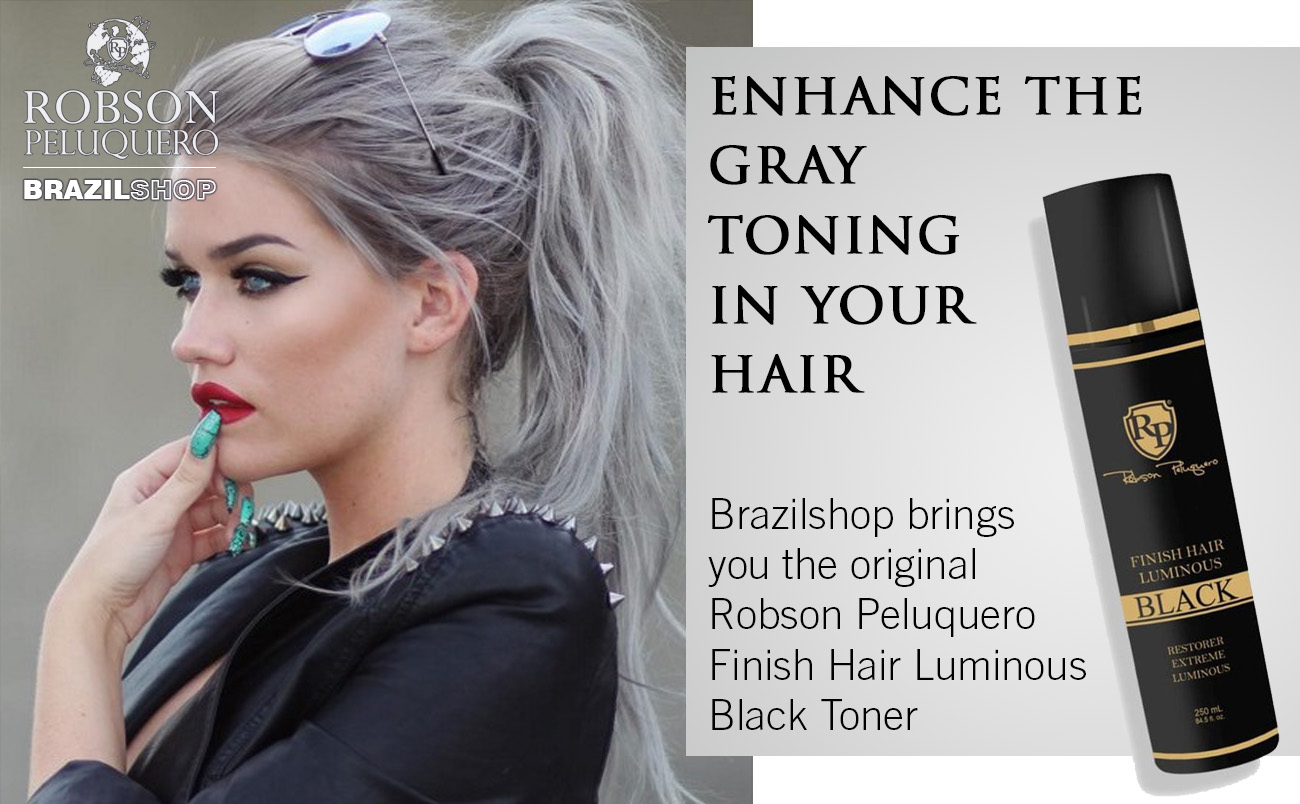 Robson Peluquero Black Finish Hair Luminous Professional Toner Spray Treatment