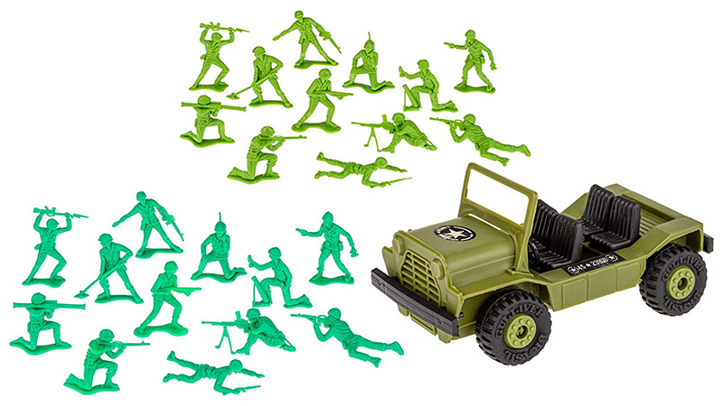 Gulliver Toy Soldiers 57-Piece Jeep Playset